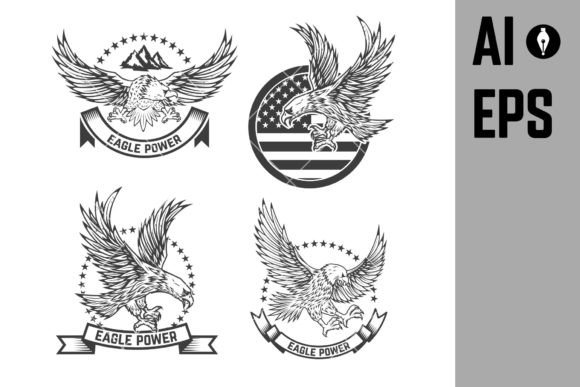 Download Set of Coat of Arms with Eagles. Design - Premium Resources